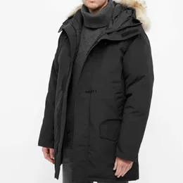 Piumino da uomo Parka lungo da uomo Vera pelliccia di coyote Designer Homme Giacca a vento da esterno Jassen Capispalla con cappuccio Fourrure Manteau Piumino Piumino Hiver