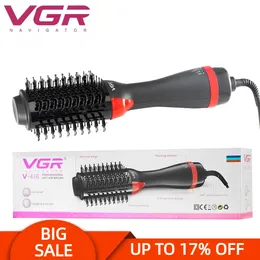 VGR V416 Assicenza per capelli Professional Care 2 In1 Spazzola ad aria Solt Mice 3 Set di temperature Indicatore di legno 416 231220