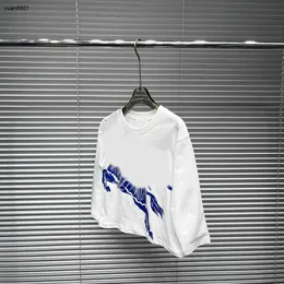 인기있는 베이비 까마귀 블루 로고 프린트 아이 풀버 크기 100-160 어린이 디자이너 옷 소년 긴 슬리브 여자 스웨터 DEC10