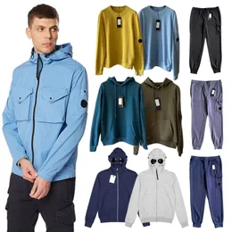 Męski projektant CP CP Company z kapturem Top Compagnie Long Men's Sportswear soczewki swobodny sweter z kapturem zamek z kapturem Hip-Hop Street Cardigan Jacket