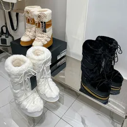 Nowe womans moo buty damskie buty luksusowe buty narciarskie buty śniegowe buty zimowe wykwintne pokaz buta bottes non slip guma podeszwa moo butowa górna z logo marki stivivi