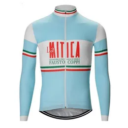 2021 Thermal La Mitica Fausto Coppi Retro Cycling Jersey with Fleece option306v