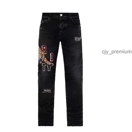 Purples Designer jeans da uomo Jeans viola jeans di marca Antietà Slim Fit Jeans casual di alta qualità lavati dipinti autunno inverno pantaloni top jeans da donna skinny 0 KVL4