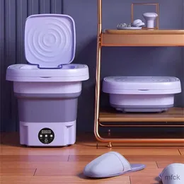 Mini tvättmaskiner Mini Portable tvättmaskin Underkläder strumpor och byxor fällbar tvättmaskin tvätt hink
