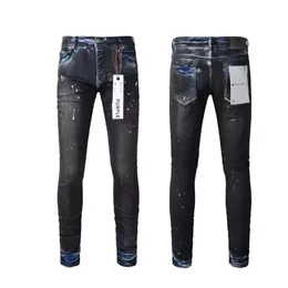 Purple Jeans Designer Jeans for Mens Skinny Motorcycle Trendy Ripped Patchwork Hole All Year Round Slim Legged Wholesale Purple Brand Jeans Amiryes