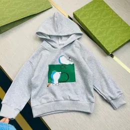 Grey Children Clothing Suit Sport Brand LOGO Sets Kid Warm Sports Suit Long-Sleeved Hooded Baby Boy Sweater New Designer Brand