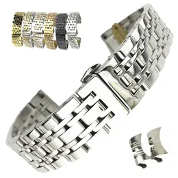 Universal Stainless Steel 7 Beads Watch Strap Watch Band 16mm 18mm 19mm 20mm 21mm 22mm 23mm 24mm Watchband Fit Samsung Galaxy Watc275u