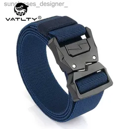 벨트 Vatlty 110cm-140cm 남성 탄성 벨트 Quick Release Alloy Buckle Military Army Belt Tactical 야외 거들 남성 청바지 Waistbandl231220