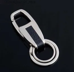 Keychains Lanyards 새로운 도착 패션 가죽 키 체인 남성 Leopard Llaveros de Cuero Chaveiro Clef Silver Color Car Key Ring Best Gift 17139 Q231219