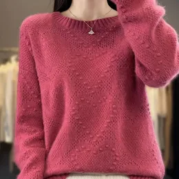 Kadın Sweaters Kadın Sonbahar Kış Oneck Uzun Kollu Sıcak Kakiller Sıradan Kore Basic Jumper Moda Triko Dip Gömlü 231219