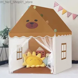 Toy Tents New Indoor Outdoor Tent Room Kids Girl Princess Castle Baby Home Dream Castle Small House Family Game Q231220