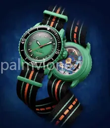 Naylon Strap Ocean Watch Erkekler Biyoseramik Otomatik Mekanik Saatler Yüksek Kaliteli Tam Fonksiyon Pasifik Antarktika Hint Saat Tasarımcı Hareketi Saatler