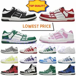 2024 shoes Skel-Top Low Casual Shoes Skelet Bones Runner Top Low Skel Skeleton Women Men Retro Sneakers Black White Genuine Leather Lace Up shoe R20