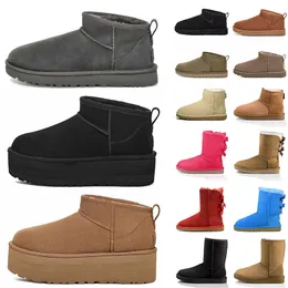 مصممة نساء الثلج ug boot uggelis boots bailey bow glitter drill diamond Winter Womens Australia ankle booties Chestnut uggselis Winter Warm Warm Shoeshy Australie