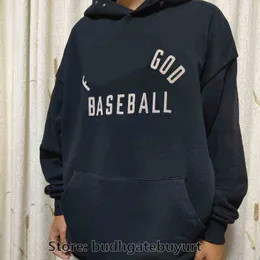 Main Flocking Baseball FG Letter Hoodie Season 7 Pullover Mens and Womens High Street Trend Classic Casual Ladies Sweat Sweatergbjb Gbjbbtfy B