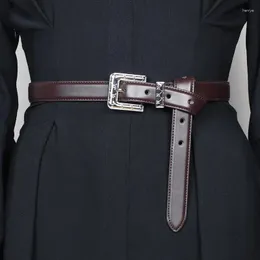 Pasy damskie moda vintage oryginalna skórzana gorset żeńska sukienka płaszcza Cummerbund Reklowanie szeroki pasek J185