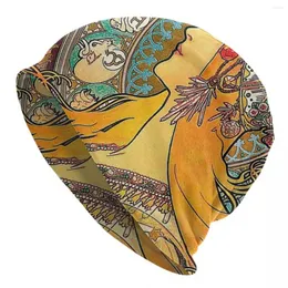 Berets Picasso Pintura Estilo Outono Chapéus Zodíaco (Segunda Versão) Por Alphonse Mucha Chapéu Fino Bonnet Skullies Especiais Gorros Caps