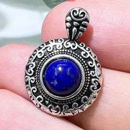 Hänge halsband bohemiska naturliga lapis lazuli rose kvarts kristall runda pärlor larimar sten för kvinnor flickkedja halsband smycken gåvor