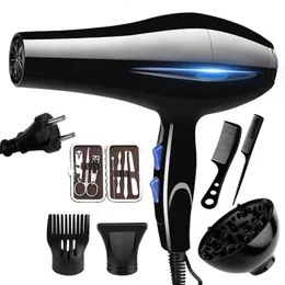 240V hårtork Professional 2200W 5 Gear Strong Power Blow Wacher Brush för frisör Barber Salon Tools Hårtork Fan 231220