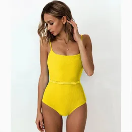 Use biquíni amarelo Push up Swimwear Women One Piece Swimsuit 2022 Ternos de banho Mulher Mulher Bili -Nadação para Mulheres Minadas