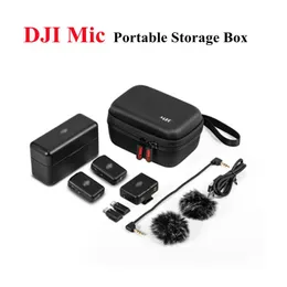 Microfones caixa de armazenamento portátil para DJI Mic Mic Wireless Microfone PU PU