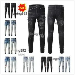 Man 2023 Nieuwkomers amari amirl amirlies am amis imiri amiiri Heren Luxe Designer Denim Jeans Gaten Broek Jean COOLGUY Biker Broek Clo J35G