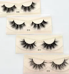 13 أنماط E Series Eyelashes 3D Mink Lashes Handmade Mink Eyelashes متوسطة الحجم القسوة Mink Mink False False Fluffy L3143223