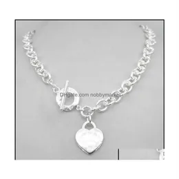 Подвесные ожерелья подвески ювелирные изделия дизайн женской колье Sier TF Collece S925 стерлингового ключевого сердца