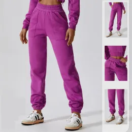 Lu914 Mulheres Yoga Jogging Ladies Sortpants Swubaa Fleece Sweater Calça Fitness Autumn and Winter 5 Colors LL