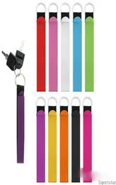 Solid Color Neoprene Wristlet Keychains Lanyard Strap Band Split Ring Key C1762829