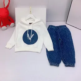 Top-Tier-Qualität Frühlingskleidung Sets Herbst Kinder Brand Jungen Girsls Baumwolle Langarm Sets Fashion Kids Wheel Tracksuit Baby T-Shirt Hosen 2pcs/Anzug