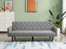 Möbelfabrik Tufted Rückensofa Mid -Century Cabrio -Sofa für Wohnzimmer, Grau