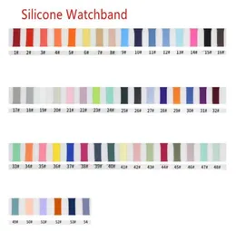 54 cores pulseiras de relógio pulseira de silicone para apple watch1928846