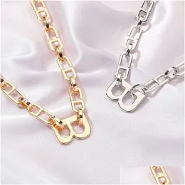 Łańcuchy vintage gęsta łańcuch Basek B Choker Naszyjnik dla kobiet biżuteria