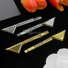 Fermagli per capelli con strass di design Fermagli per capelli in argento sterling Triangolo per donna Mollette mentali Gioielli per capelli Regalo di compleanno per ragazze