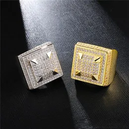 Hiphip completa anéis de diamante para homens de alta qualidade Fashaion Hip Hop Acessórios Crytal Gems Ring Whole262O