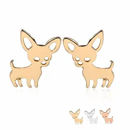 Everfast 10Pair Lot Chihuahua Baby Dog Earring rostfritt stål Studs örhängen tillbehör smycken för barn grils kvinnor efe069266c