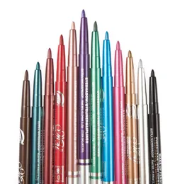 12Colorslot Eye Liner Glitter Shadow Lip Eyeliner Pencil Penc Commetic Make Up مجموعة مجموعة من النساء مع Retract9439117