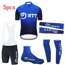 Nowy zespół 2021 NTT Big Cycling Jersey Set wyścigowe ubrania rowerowe mundur Summer Men Men Mtb Bike Shorts 5pcs Pełny zestaw Maglia Ciclismo253a