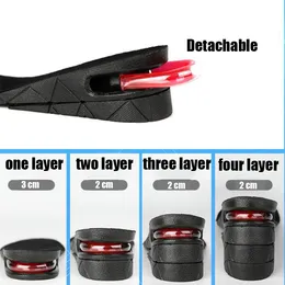 shoe part accessories removable 3-9cm invisible height increase insole men women unisex adjustable 35-44 cut shoe heel insert breathable foot pad