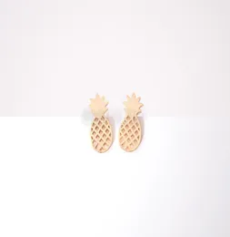 Brincos de abacaxi de moda Pequeno desenho com brinco de pântano de superfície para mulheres atacado9276876