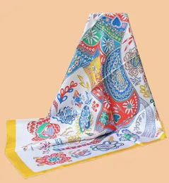 Halsdukar huajun 2 lagrade bländande tillbehör quoten skötare UlysSequot 90 Silk Scarf Twill Printing Antiwrinkle Handmade1016088