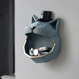 Items Novelty Items Resin Artware Animal Cat Dog Box Sculpture Jewelry Key Box Wall Hanging Decor Modern Home Living Room Decoration Sto