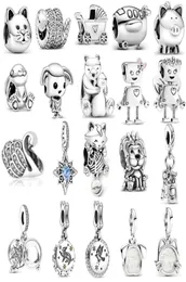 s925 Sterling Silver Bead Charms Beaded Cute Robot DIY Fashion Women's Jewelry Gift Original Fit Luxury Bracelet Ladies Classic Stroller Pendant4409349