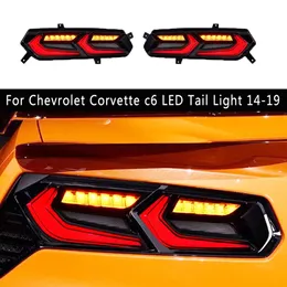 Acessórios do carro lâmpada traseira freio reverso estacionamento luzes de corrida para chevrolet corvette c6 zr1 led luz traseira 14-19 streamer sinal de volta