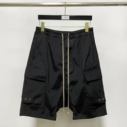 Männer Shorts 2023 Sommer Mehrere Taschen Patchwork Cargo Hihg Straße Harajuku Streetwear Schwarz Hosen Männlichen Techwear