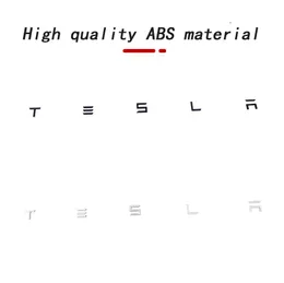 Adesivi per le lettere di sostituzione del logo del bagagliaio per auto per Tesla Modello 3 Modello X Modello S Y Sostituire EMBLEGGIO ALPHABET INGLESE254J