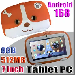 PC 168 DHL Kids Brand Tablet PC 7 "7 بوصة رباعية الأطفال Tablet Android 4.4 Allwinner A33 Google Player 512MB RAM 8GB ROM