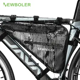 BOLER Bicycle Bag Rainproof Large Capacity MTB Road Bike Frame Bag Triangle Pouch Waterproof Caulking Bag Pannier Accessories 231220