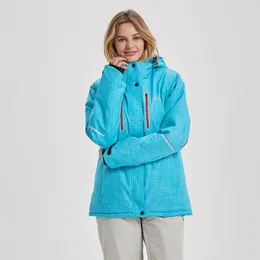 Jaqueta de esqui feminina inverno impermeável à prova de vento respirável super quente feminino casaco de neve -30 graus jaqueta de esqui e snowboard 231220